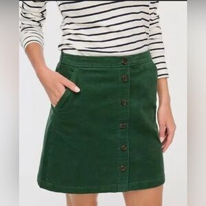 J. Crew Green A-Line Mini Skirt